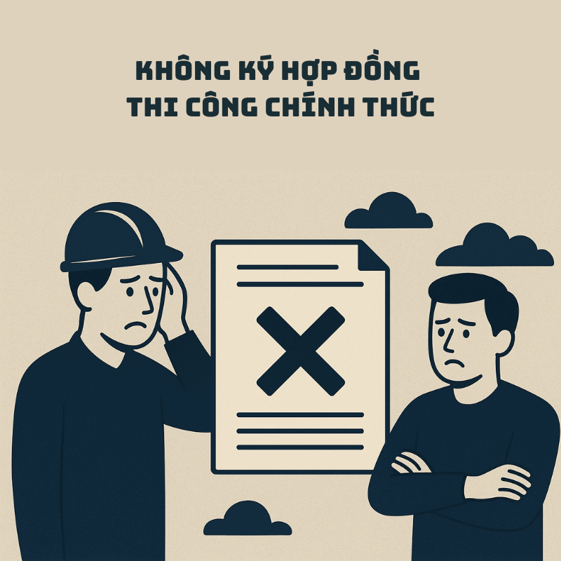 Rủi ro pháp lý khôn lường khi không ký hợp đồng thi công chính thức