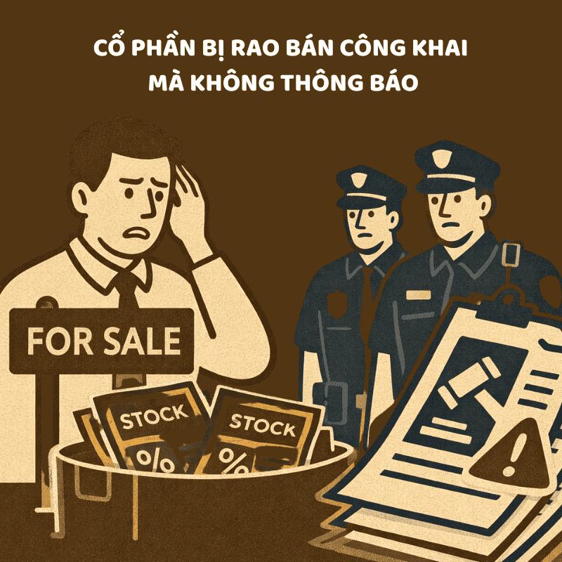 Tranh chấp do cổ phần bị rao bán công khai mà không thông báo