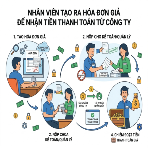 Quy định pháp luật liên quan đến nhân viên tạo ra hóa đơn giả để nhận tiền thanh toán từ công ty