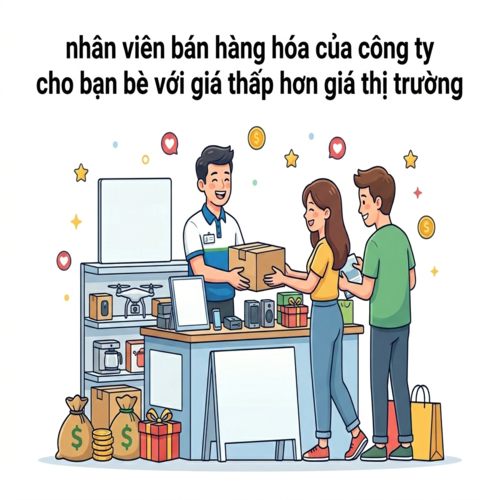 Xử lý nhân viên bán hàng hóa của công ty cho bạn bè với giá thấp hơn giá thị trường