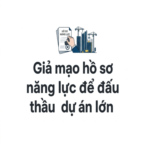 Hành vi giả mạo hồ sơ năng lực để đấu thầu dự án lớn