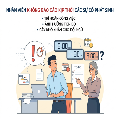 Xử lý trường hợp nhân viên không báo cáo kịp thời các sự cố phát sinh