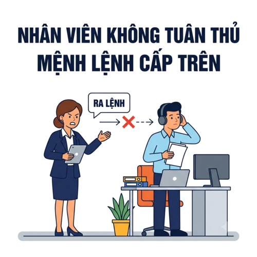 Xử lý hành vi nhân viên không tuân thủ mệnh lệnh cấp trên