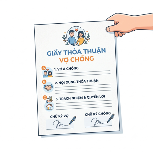 Mẫu giấy thỏa thuận vợ chồng đúng quy định pháp luật