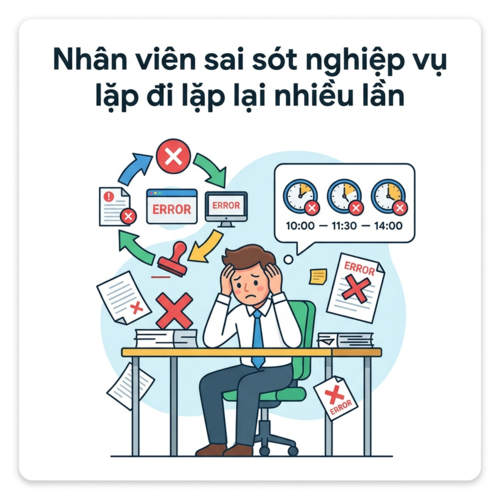 Xử lý nhân viên sai sót nghiệp vụ lặp đi lặp lại nhiều lần