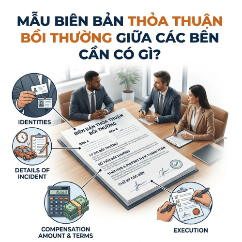 Mẫu biên bản thỏa thuận bồi thường giữa các bên cần có gì?