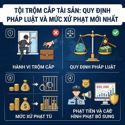 Tội trộm cắp tài sản: Quy định pháp luật và mức xử phạt mới nhất
