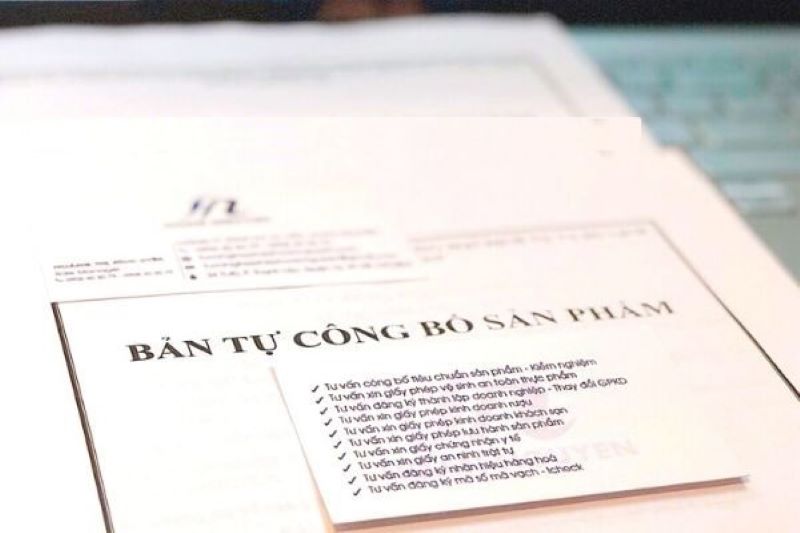 Bản tự công bố sản phẩm theo mẫu quy định.