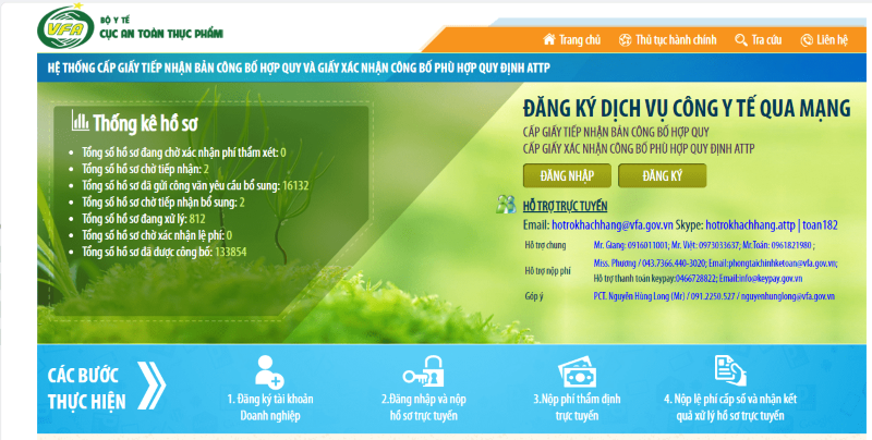 Thủ tục công bố sản phẩm nhập khẩu thực hiện như sau: