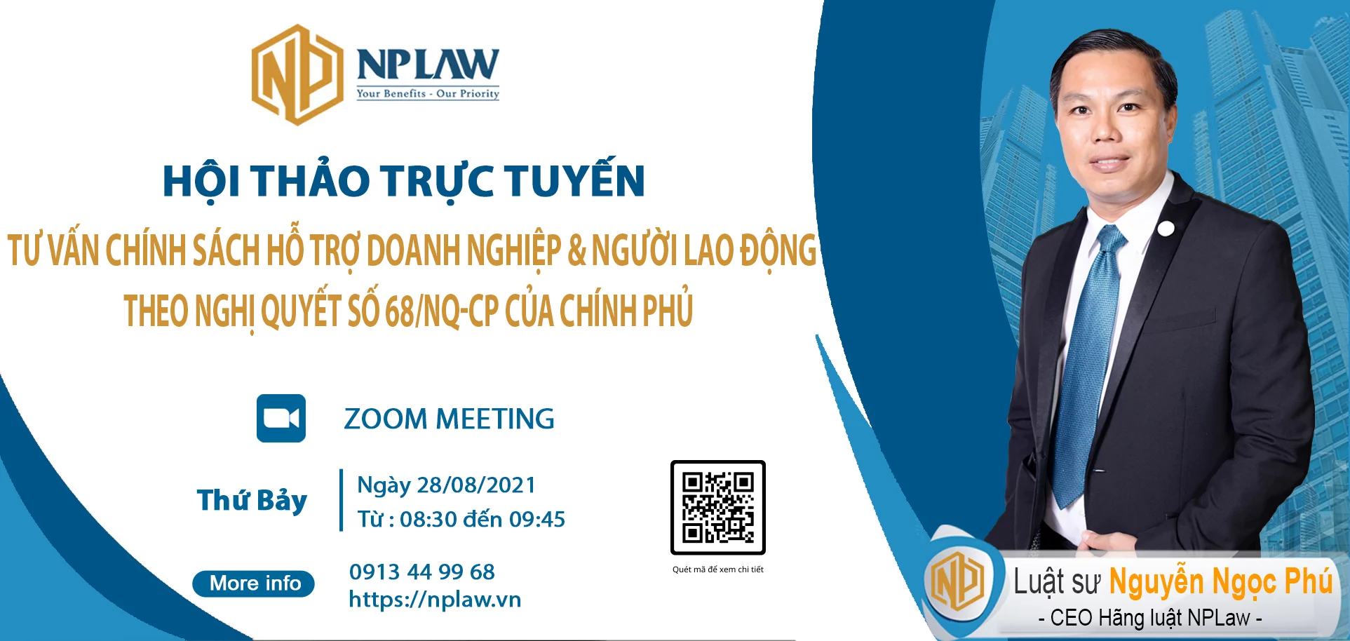 [Hội thảo trực tuyến] Tư vấn chính sách hỗ trợ cho doanh nghiệp và người lao động theo nghị quyết số 68/NĐ-CP của chính phủ