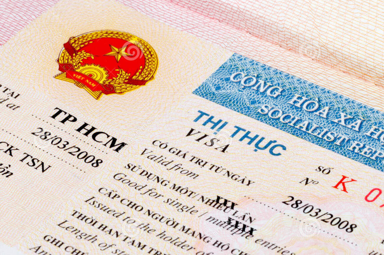 An application dossier for a tourist permit to visit vietnam for foreigners