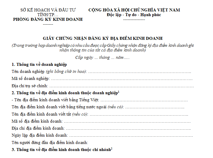  Tìm hiểu về cải tạo địa điểm kinh doanh