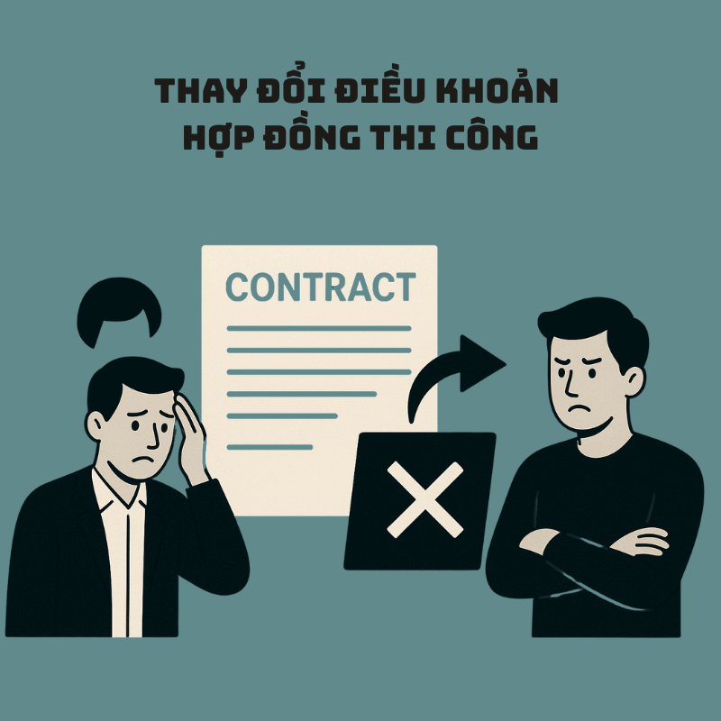 Thay đổi điều khoản hợp đồng thi công và những lưu ý pháp lý quan trọn
