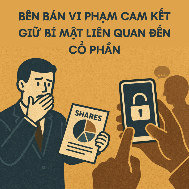 Cách xử lý bên bán vi phạm cam kết giữ bí mật liên quan đến cổ phần
