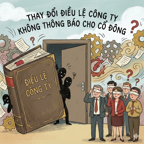 Thay đổi điều lệ công ty không thông báo cho cổ đông thì giải quyết thế nào?