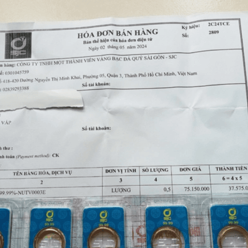 Ghi sai loại vàng trên hóa đơn có vi phạm pháp luật không? Cách xử lý đúng quy định
