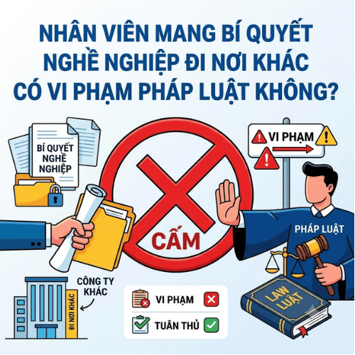 Nhân viên mang bí quyết nghề nghiệp đi nơi khác có vi phạm pháp luật không?
