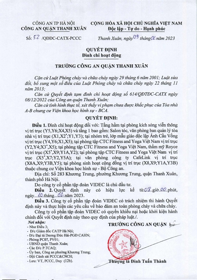 Một số thắc mắc về đình chỉ kinh doanh