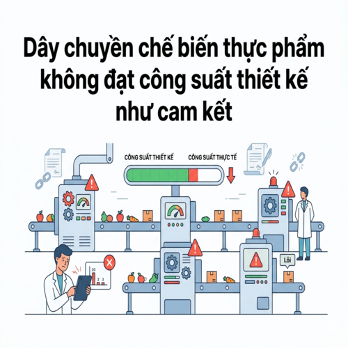 Tư vấn pháp lý về dây chuyền chế biến thực phẩm không đạt công suất thiết kế như cam kết