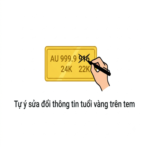 Xử lý hành vi tự ý sửa đổi thông tin tuổi vàng trên tem