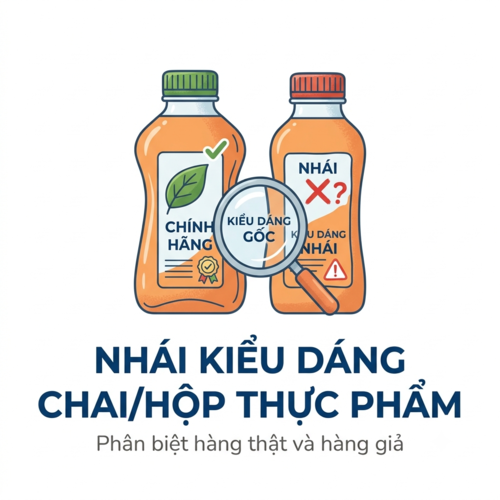 Xử phạt vi phạm hành vi nhái kiểu dáng chai/hộp thực phẩm