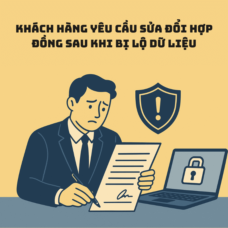 Rủi ro khách hàng yêu cầu sửa đổi hợp đồng sau khi bị lộ dữ liệu