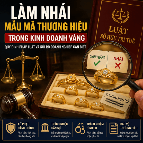 Làm nhái mẫu mã thương hiệu trong kinh doanh vàng bị xử lý như thế nào?