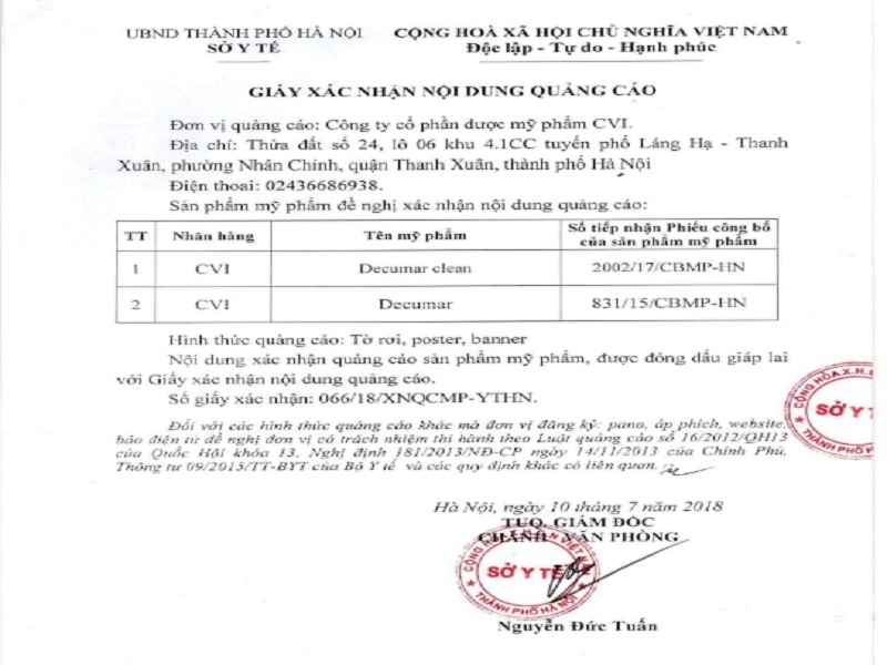 giấy phép quảng cáo