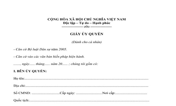 Thủ tục uỷ quyền làm phiếu lý lịch tư pháp