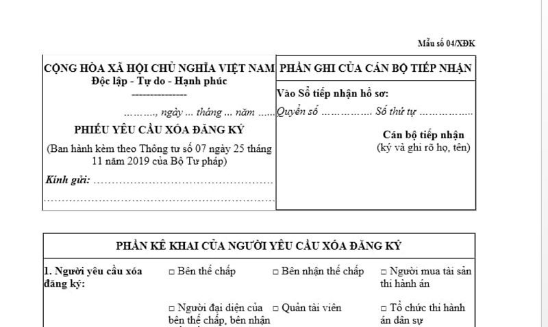 Cơ quan thực hiện xóa đăng ký biện pháp bảo đảm bằng quyền sử dụng đất, tài sản gắn liền với đất
