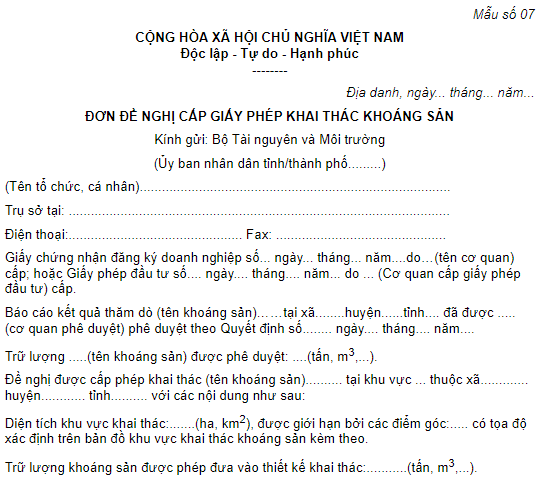 Chủ thể có quyền giải quyết Giấy phép khai thác