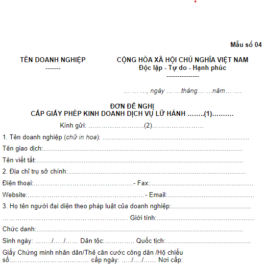Hồ sơ xin giấy phép lữ hành quốc tế tại Nha Trang