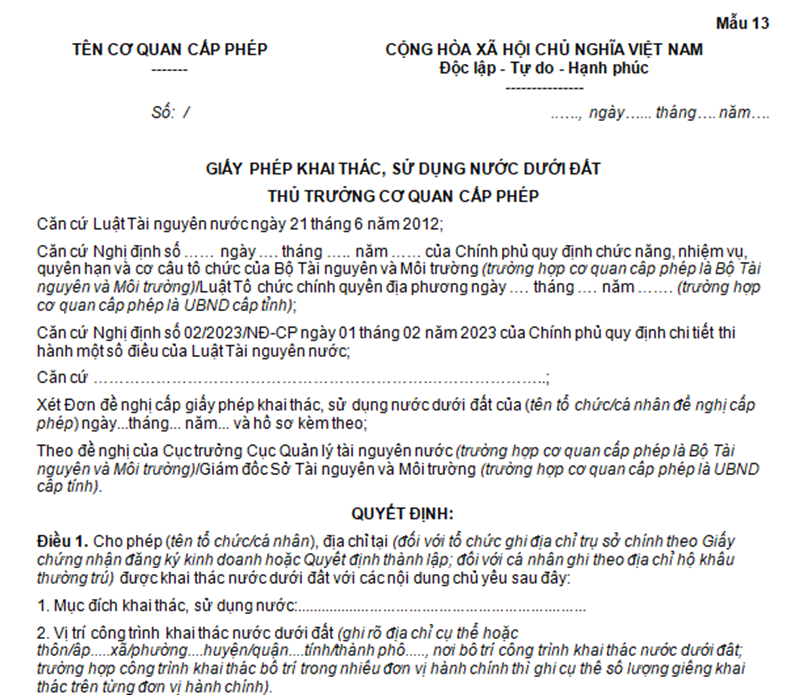 Giải đáp những câu hỏi liên quan đến giấy phép hành nghề khoan nước dưới đất quy mô vừa và nhỏ