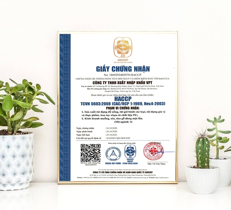 Các quy định liên quan đến Giấy chứng nhận hệ thống phân tích mối nguy và điểm kiểm soát tới hạn