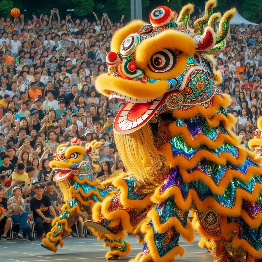 Sân khấu biểu diễn Lân Sư Rồng ngoài trời có diện tích 100m2 được không?