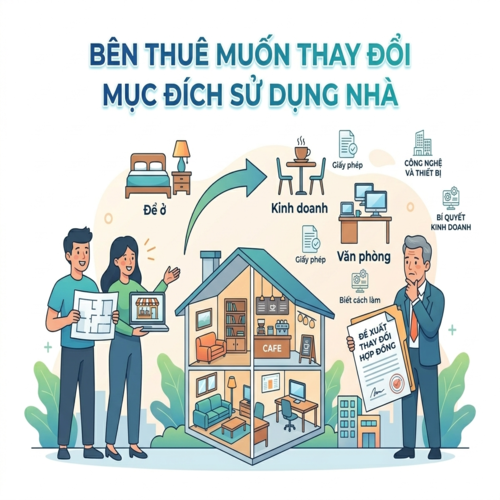 Tư vấn pháp lý cho bên thuê muốn thay đổi mục đích sử dụng nhà