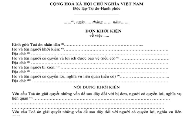 Đơn khởi kiện là gì? Mẫu đơn khởi kiện dân sự, đất đai 2022 mới nhất