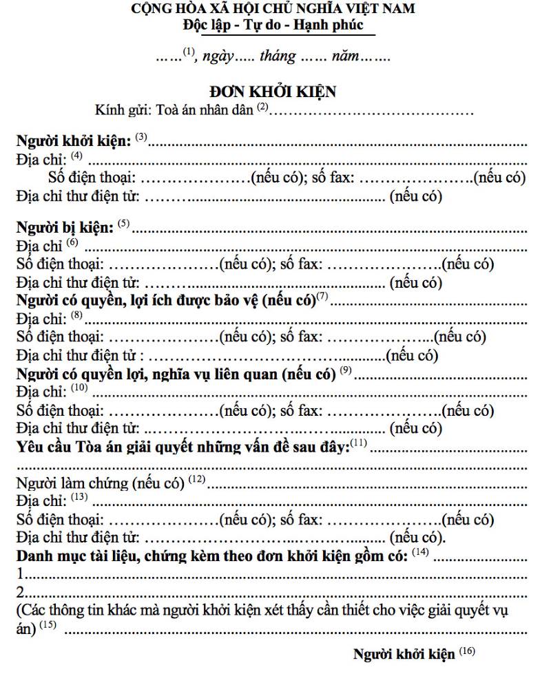 Hồ sơ khởi kiện tranh chấp hợp đồng mua bán nhà tại Tòa án bao gồm những gì?