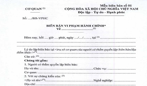 Có bắt buộc phải lập biên bản khi xử phạt vi phạm hành chính không?