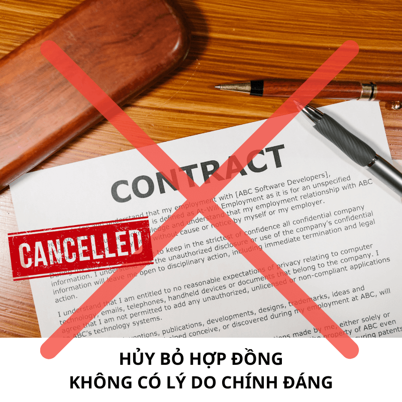 Nplaw giúp bảo vệ quyền lợi khi hủy bỏ hợp đồng không có lý do chính đáng