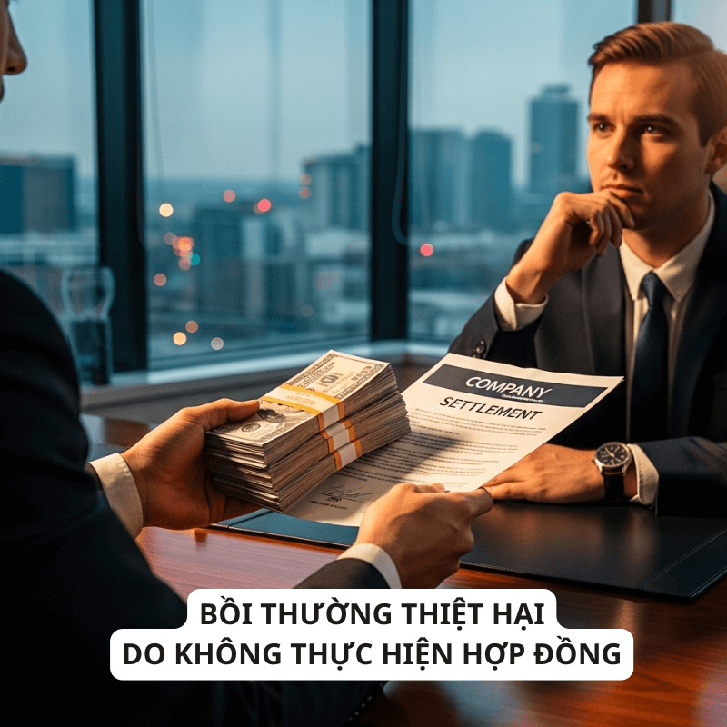 Nplaw giải đáp bồi thường cho thiệt hại do công ty không thực hiện hợp đồng
