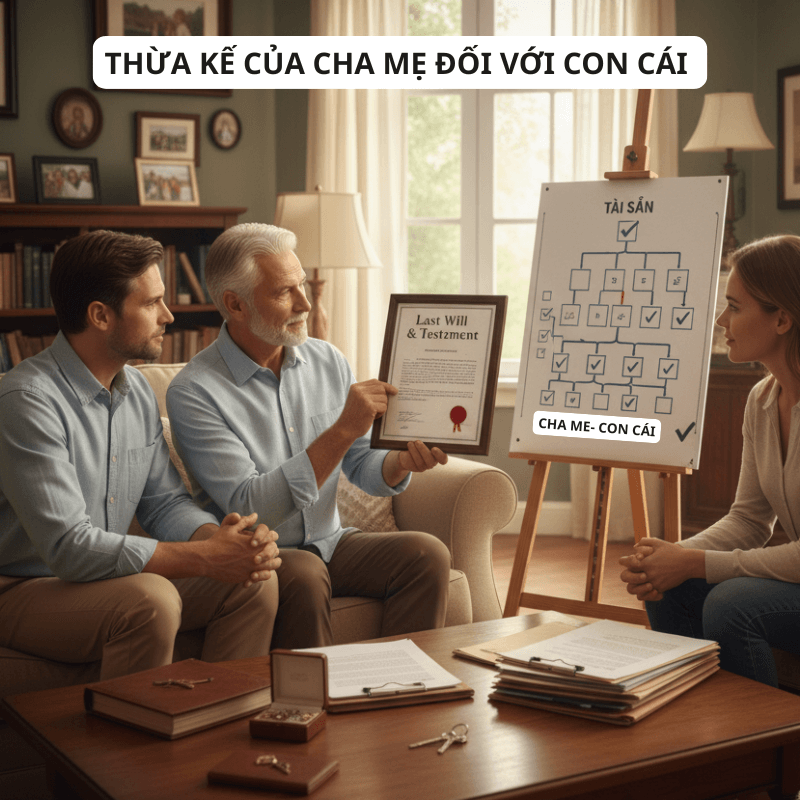 Hiểu rõ quy định về thừa kế của cha mẹ đối với con cái cùng NPLAW